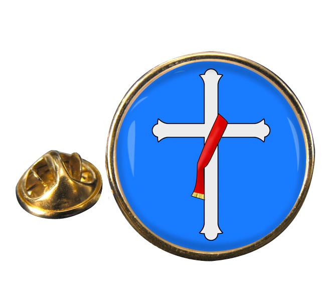 Deacons Cross Round Pin Badge